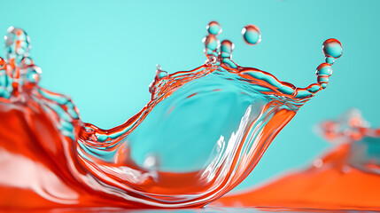 Dynamic water splash action studio water photography vibrant colors close-up liquid motion for visual impact