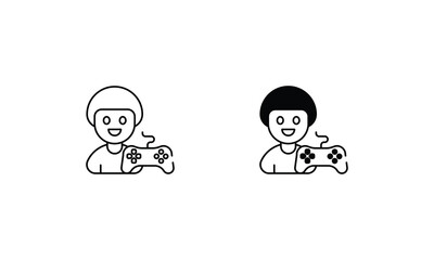 Player icons set vector stock illustration