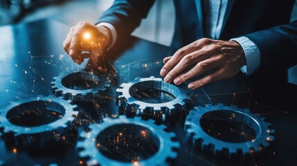 Business process automation strategies corporate office digital workflow professional environment innovative concept