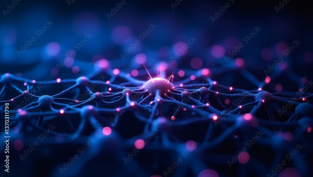Poster an artistic visualization of neurons and neural networks