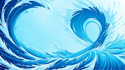 xplosive Water Splash and Wave Effect Illustration Background in Blue Gradient
青いグラデーションで描かれた水の爆発と波のエフェクト背景イラスト
