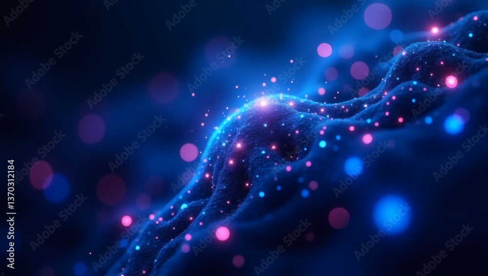 Poster A mesmerizing visual representation of data streams or abstract neural networks, glowing with vibrant energy and intricate details