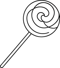 Lollipop Line Art Vector