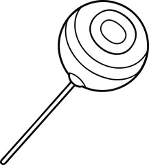 Lollipop Line Art Vector