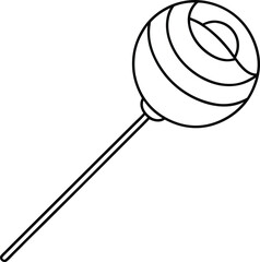 Lollipop Line Art Vector