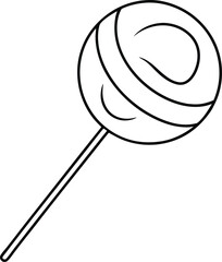 Lollipop Line Art Vector