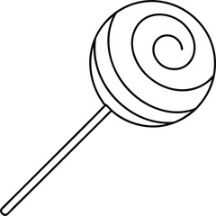 Lollipop Line Art Vector