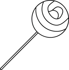 Lollipop Line Art Vector