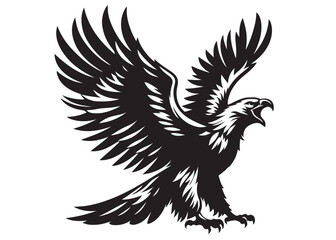 eagle flying logo silhouette vector, eagle logo icon silhouette, bald eagle silhouette, black american eagle flying logo silhouette, flying eagle bird silhouette isolated on white background