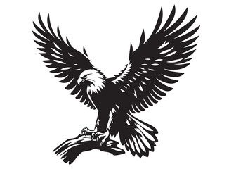 eagle flying logo silhouette vector, eagle logo icon silhouette, bald eagle silhouette, black american eagle flying logo silhouette, flying eagle bird silhouette isolated on white background