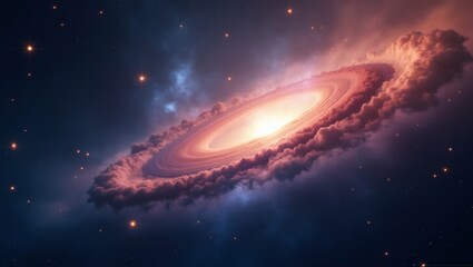 Fototapeta premium an extraordinary view of the majestic galaxy. It has captivating colors and celestial bodies. The image evokes a sense of mystery and wonder