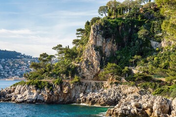 Landscape view in Saint Jean Cap Ferrat, Cote D'Azur France