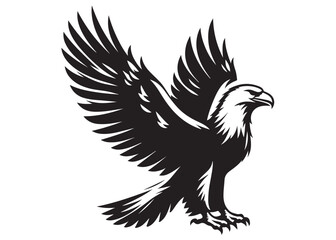eagle flying logo silhouette vector, eagle logo icon silhouette, bald eagle silhouette, black american eagle flying logo silhouette, flying eagle bird silhouette isolated on white background