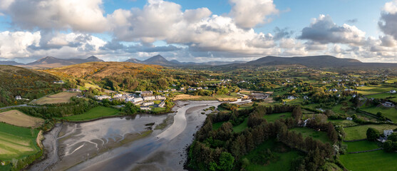 Aerial view of the coast at Killult by Gortahork, County Donegal, Ireland