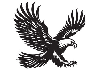 eagle flying logo silhouette vector, eagle logo icon silhouette, bald eagle silhouette, black american eagle flying logo silhouette, flying eagle bird silhouette isolated on white background