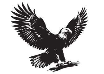 eagle flying logo silhouette vector, eagle logo icon silhouette, bald eagle silhouette, black american eagle flying logo silhouette, flying eagle bird silhouette isolated on white background
