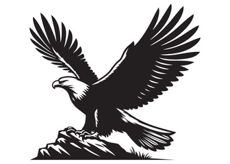 eagle flying logo silhouette vector, eagle logo icon silhouette, bald eagle silhouette, black american eagle flying logo silhouette, flying eagle bird silhouette isolated on white background