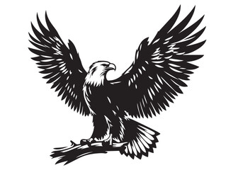 eagle flying logo silhouette vector, eagle logo icon silhouette, bald eagle silhouette, black american eagle flying logo silhouette, flying eagle bird silhouette isolated on white background