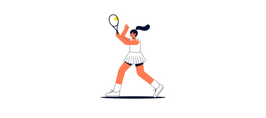 A woman tennis player with a racquet