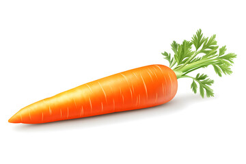 Whole purple carrot isolated on white background emphasizing its unique color and health attributes.