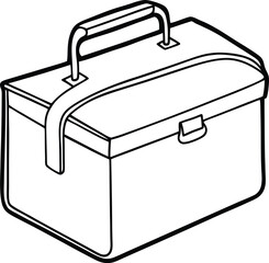 Lunchbox Line Art Vector