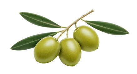 Isolated Green Olives