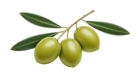 Isolated Green Olives