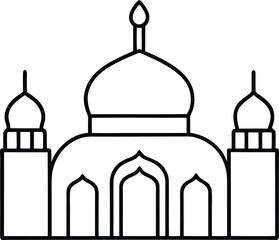 Mosque Line Art Vector