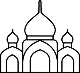 Mosque Line Art Vector