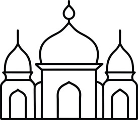 Mosque Line Art Vector