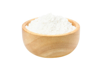 bowl of white powder isolated
