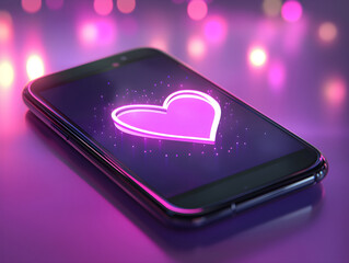 mobile phone with heart
