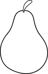 Pear Line Art Vector