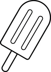 Popsicle Line Art Vector