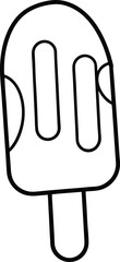 Popsicle Line Art Vector