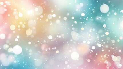 Obraz premium Colorful Bokeh Lights in Soft Pastel Shades with Dreamy Background for Creative or Artistic Use