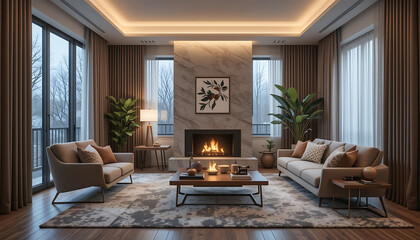 Fototapeta premium modern living room