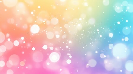 Obraz premium Colorful abstract blurred background with bokeh lights in pastel hues of pink, blue, green, and yellow for creative design projects