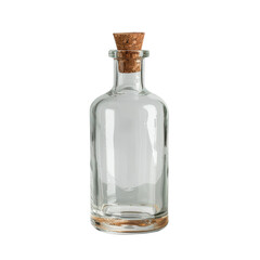 Transparent Glass Bottle with Cork Stopper Empty for Vintage Decor and Creative Use