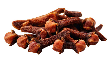Clove spice Isolated On PNG Transparent and White Background 
