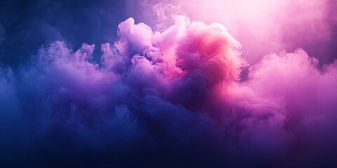 A colorful wave of light flowing through a starry space background with a dark gradient backdrop