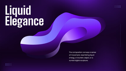 Liquid Elegance – Futuristic 3D Abstract Flow Design Symbolizing Fluidity, Motion, and Digital Artistry