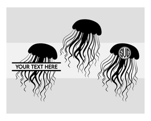 Obraz premium Jellyfish Svg, Jellyfish Silhouette, Jellyfish Clipart, Fish Svg, Jellyfish Svg For Cricut, Box jellyfish, Jellyfish Vector, Animal Svg, Jellyfish Svg Images, Jellyfish Png, Clipart