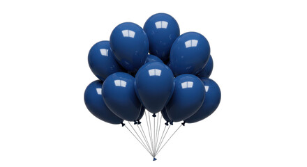 Isolated Bunch of Blue Balloons