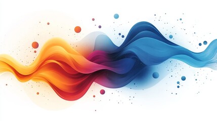 Abstract background with bokeh lights in orange and blue creating a sparkling effect throughout image