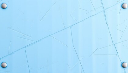 Fototapeta premium Abstract Light Blue Background Texture with Geometric Lines and Metal Studs