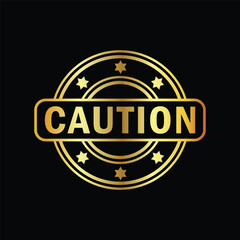 gold color caution rubber stamp, flat education label minimalist design for digital and print projects
 Graphic Design Icons Making a Huge Impact on Visual Aesthetics