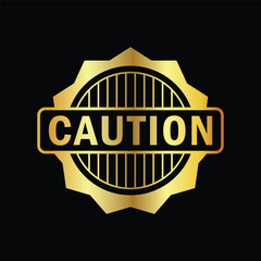 gold color caution rubber stamp, flat education label minimalist design for digital and print projects
 Graphic Design Icons Making a Huge Impact on Visual Aesthetics