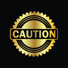 gold color caution rubber stamp, flat education label minimalist design for digital and print projects
 Graphic Design Icons Making a Huge Impact on Visual Aesthetics