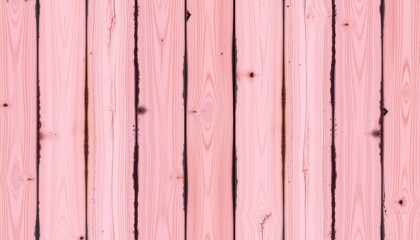 Fototapeta premium Seamless Pink Wooden Texture Pastel Pink Wood Panel Background Vertical Pink Wood Grain Light Pink
